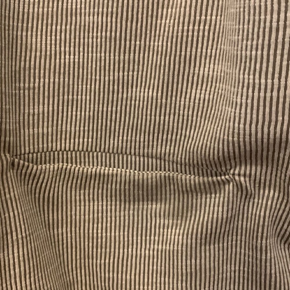 DONNI sage white striped front pocket long open cardigan Size OSFA Plus NWT - Picture 6 of 9